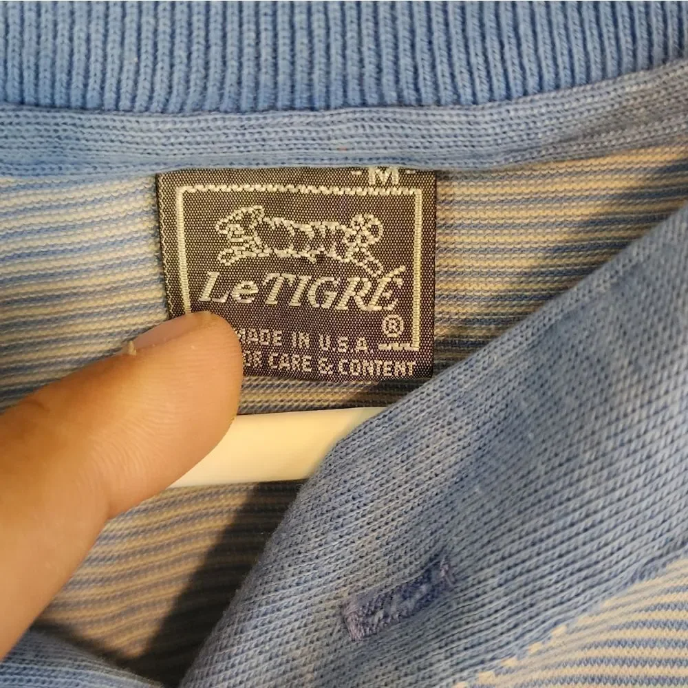 Mens Le Tigre polo shirt, size Medium